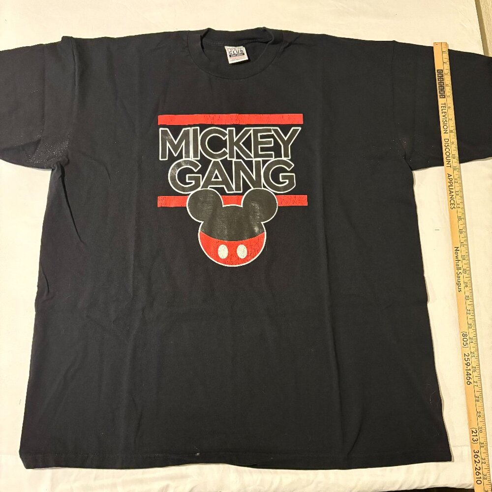 Mickey Gang T-Shirt 4XL Black Pro Club Heavyweight Disney Graphic Tee USA